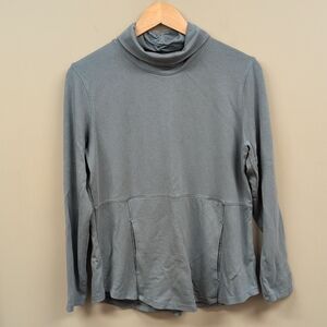 Orvis Front pocket Pullover Cowl Neck Top Size M